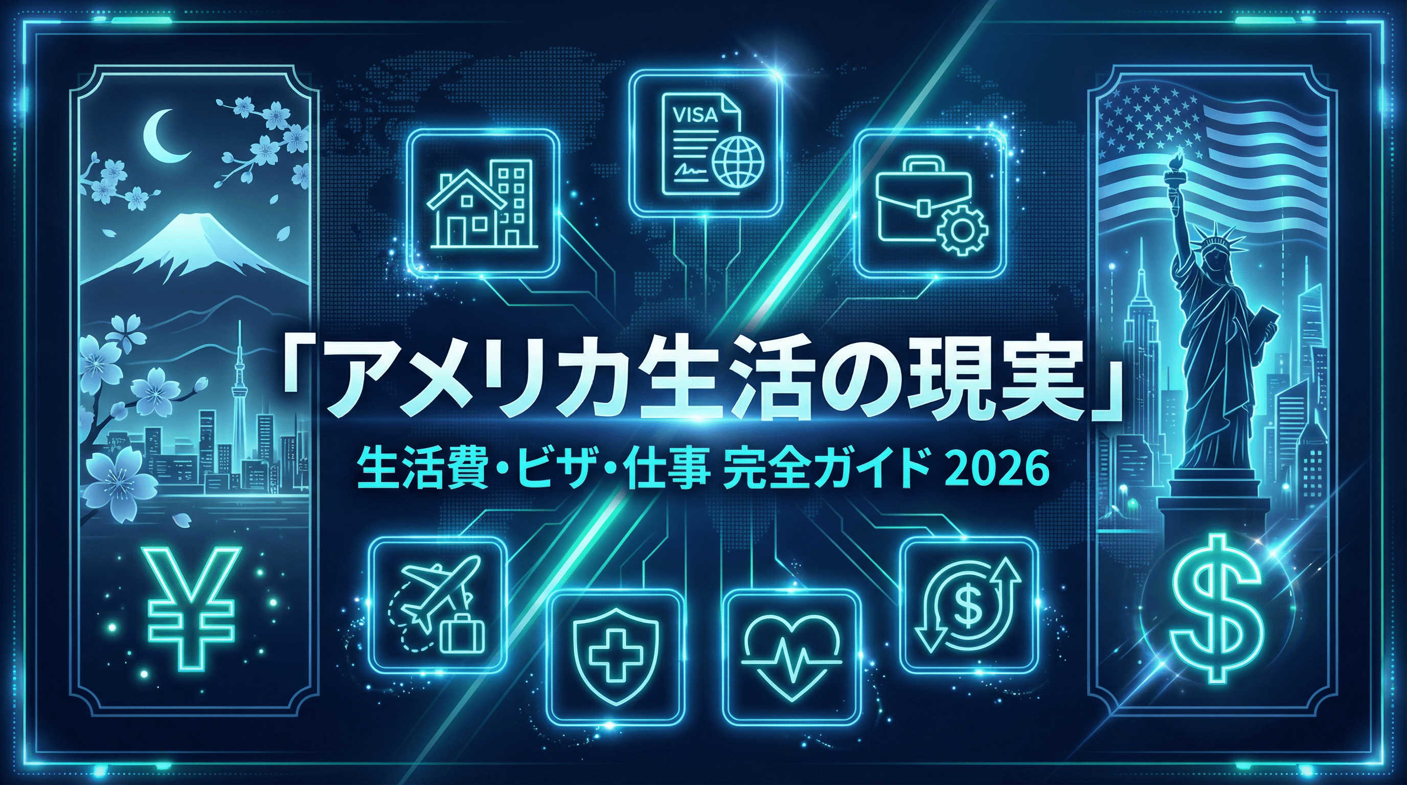 アメリカで住むのは本当に夢のよう？生活費、ビザ、仕事の現実を徹底解説【2026年版】
