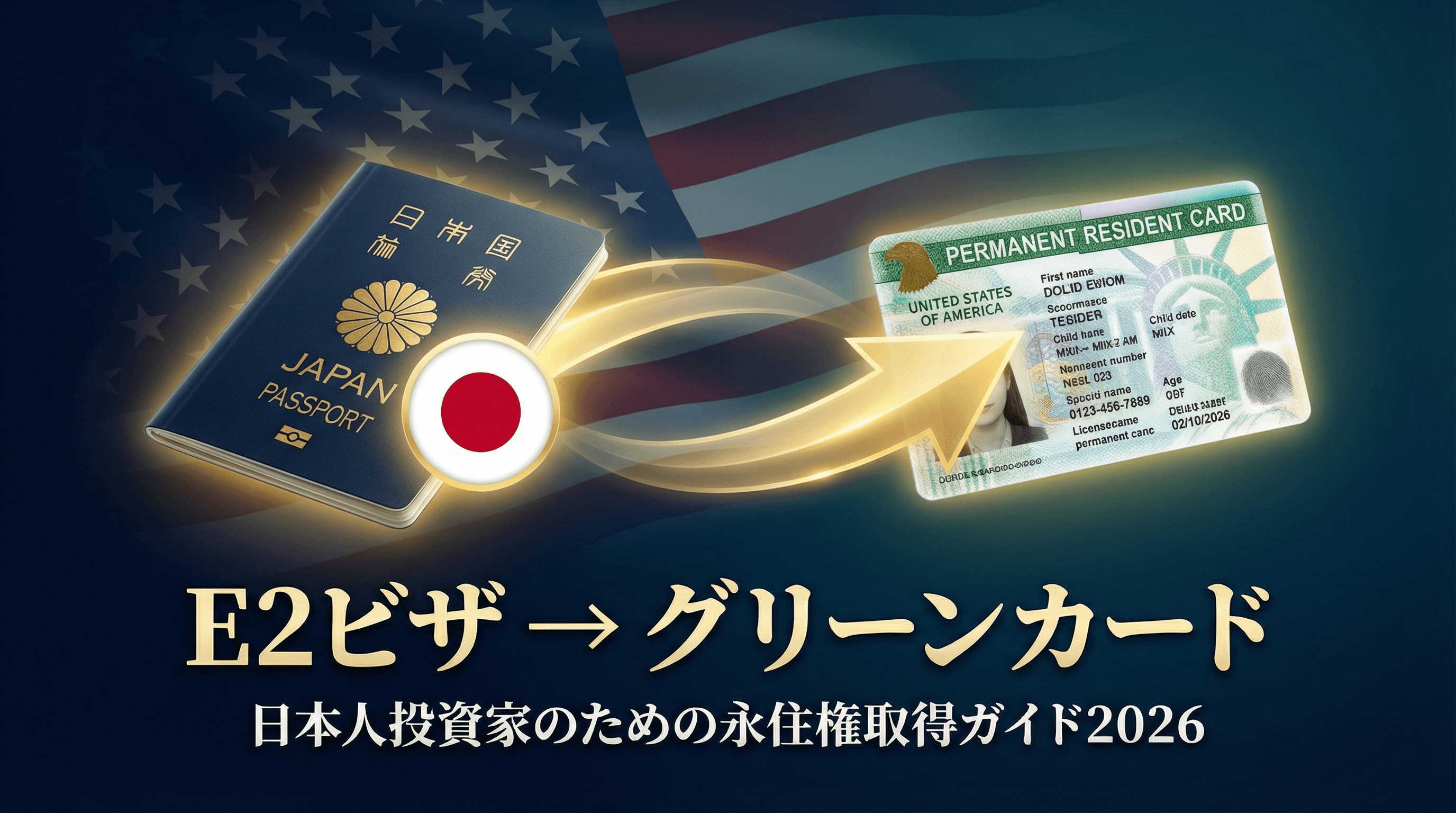 E2ビザからグリーンカードへの道：日本人投資家のための永住権取得手続き完全ガイド2026年最新版