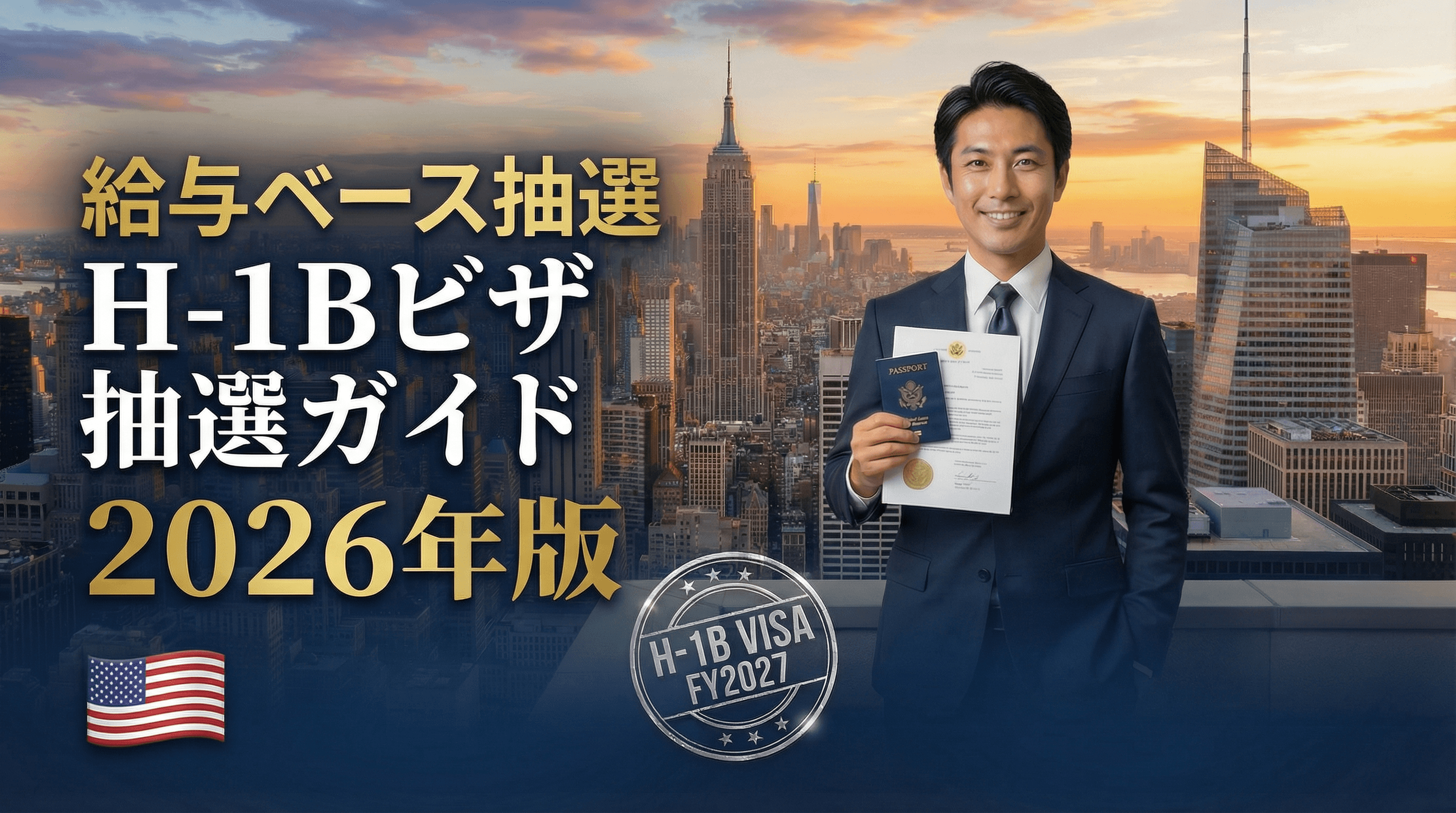 H-1Bビザ抽選2026年(FY2027)完全ガイド：新給与ベース抽選の仕組み・申請方法