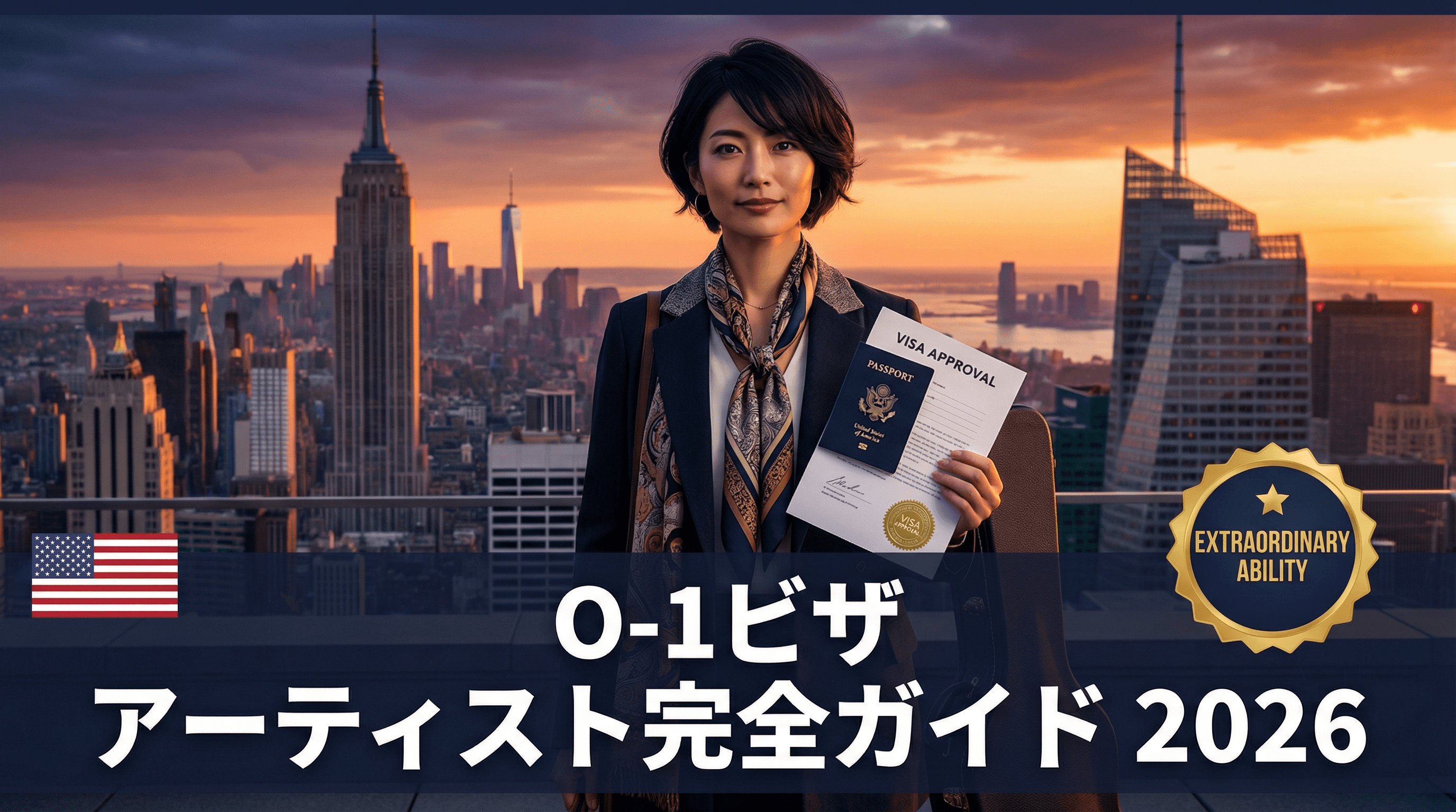 O-1ビザは本当に難しい？日本人アーティストのための完全取得戦略ガイド2026