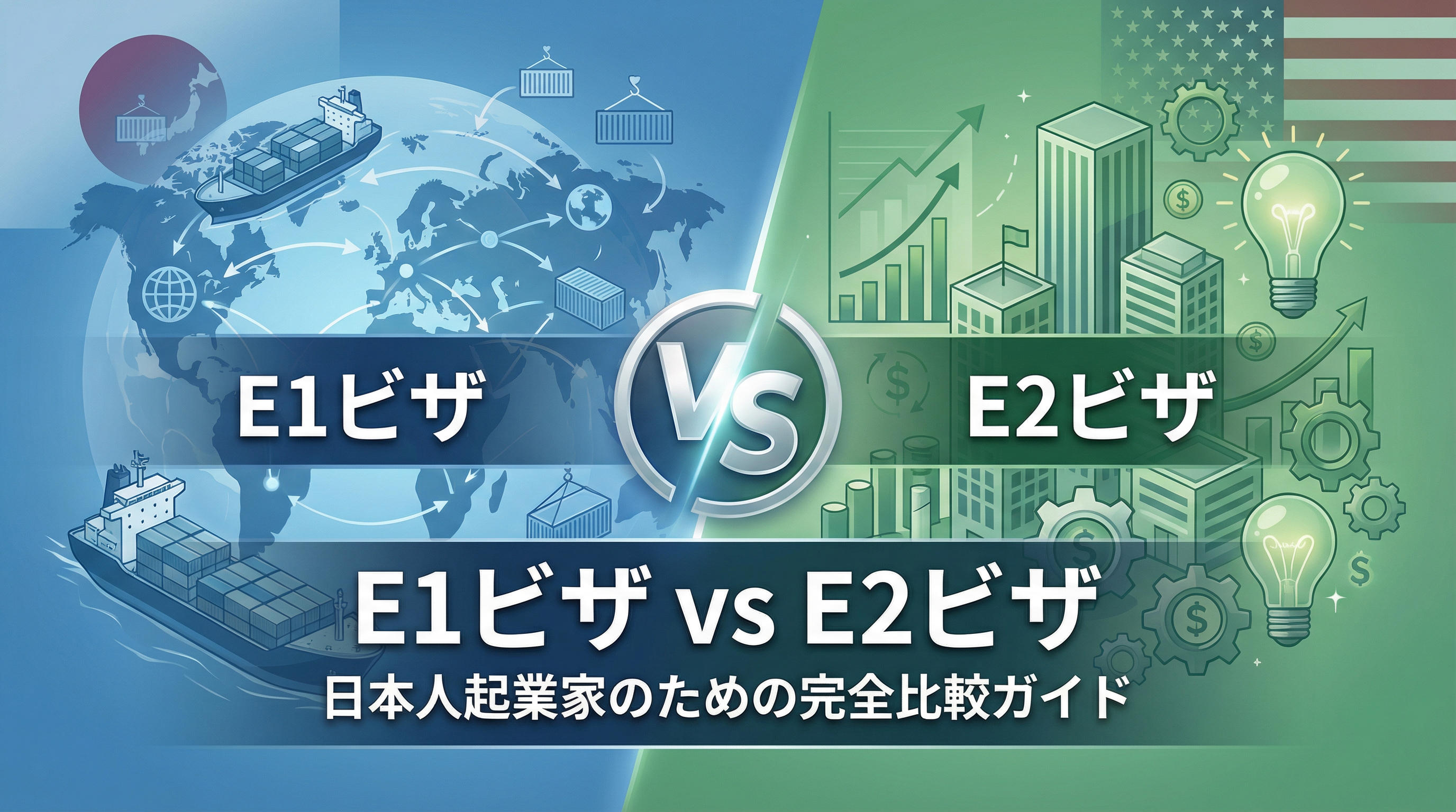 E1ビザとE2ビザの違い:日本人起業家のための完全比較ガイド 2026