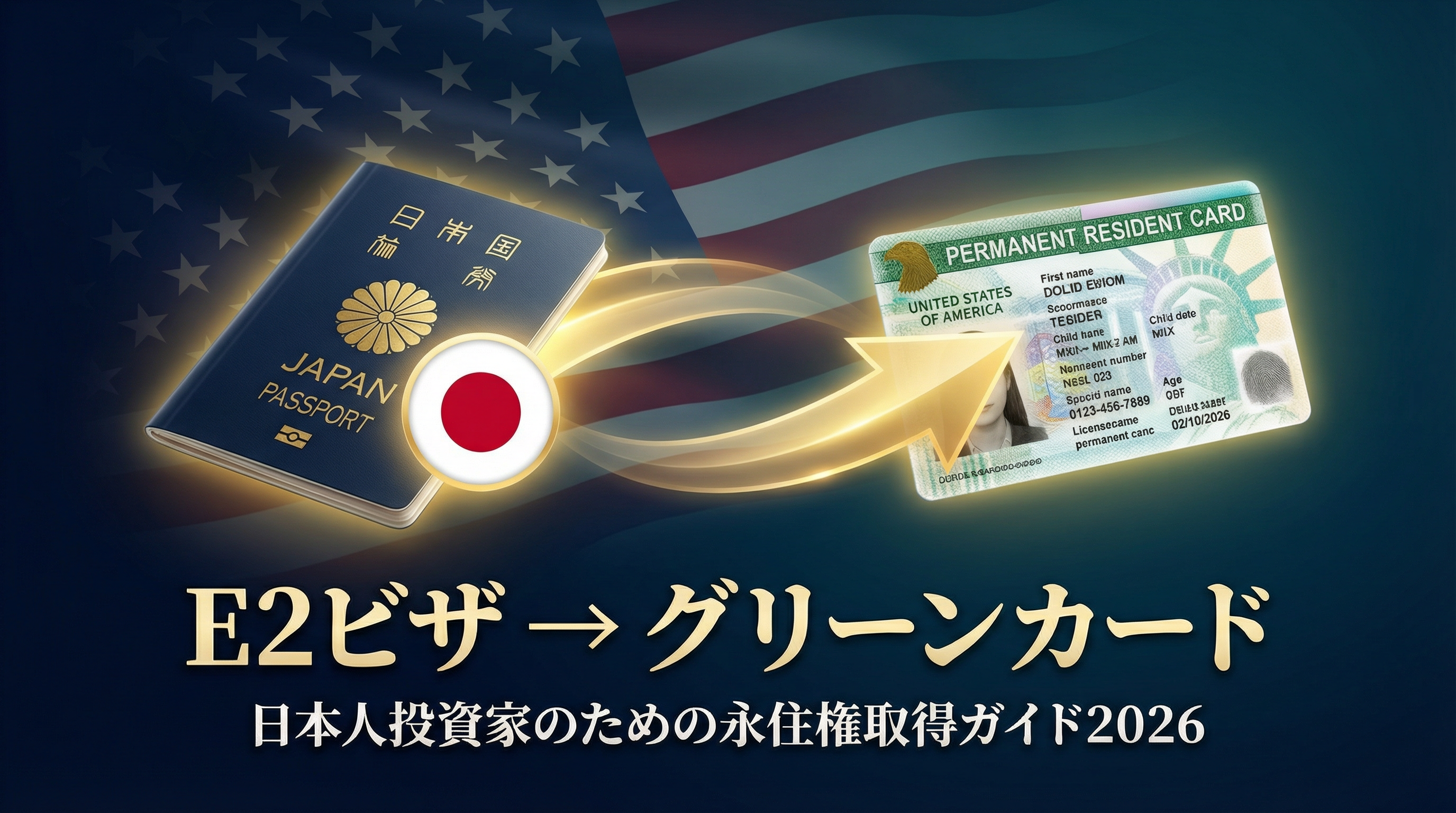 E2ビザからグリーンカードへの道:日本人投資家のための永住権取得手続き完全ガイド2026年最新版