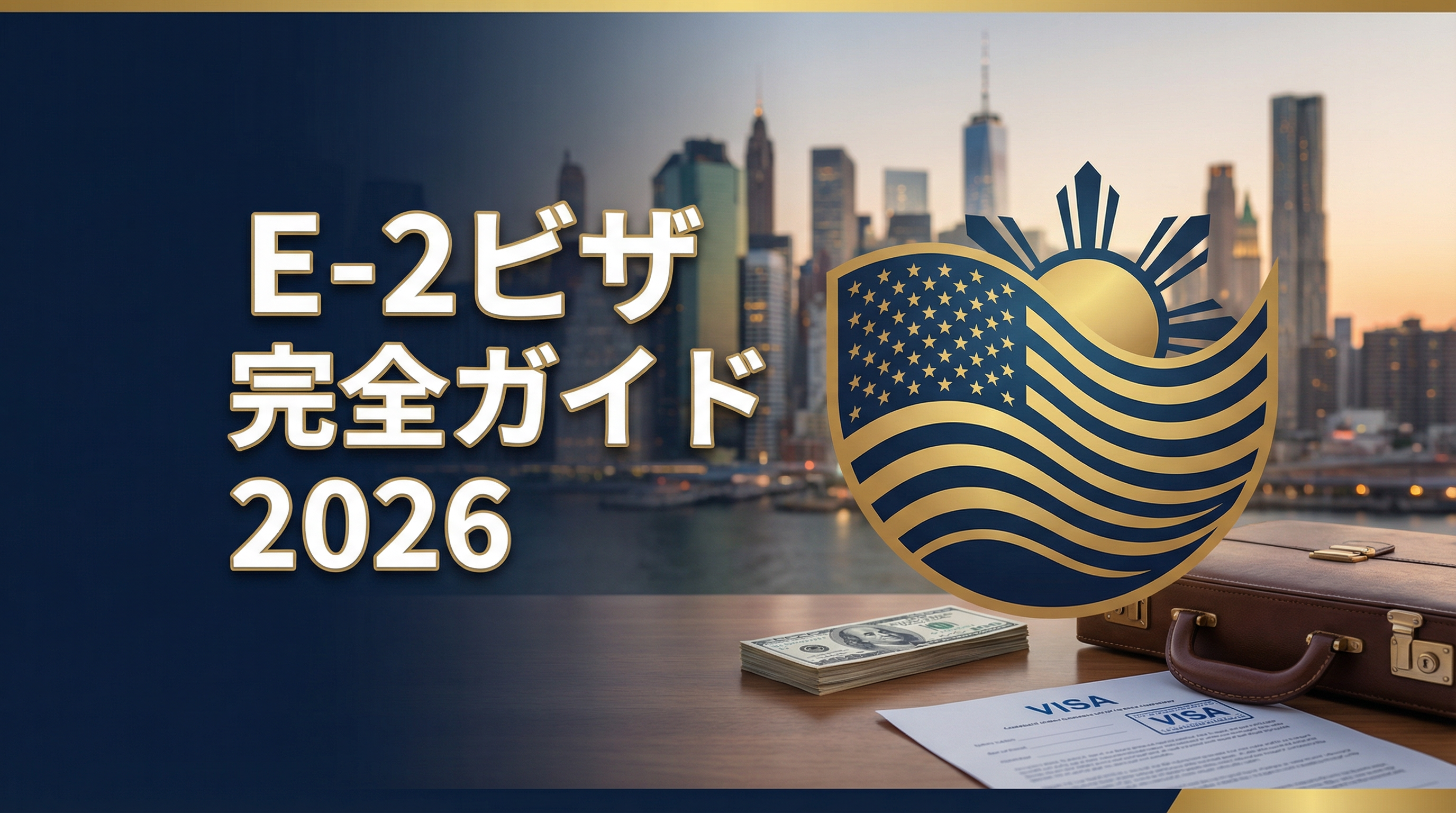 E-2ビザ(投資家ビザ)完全ガイド2026|最低投資額・申請条件・期間・更新まで徹底解説