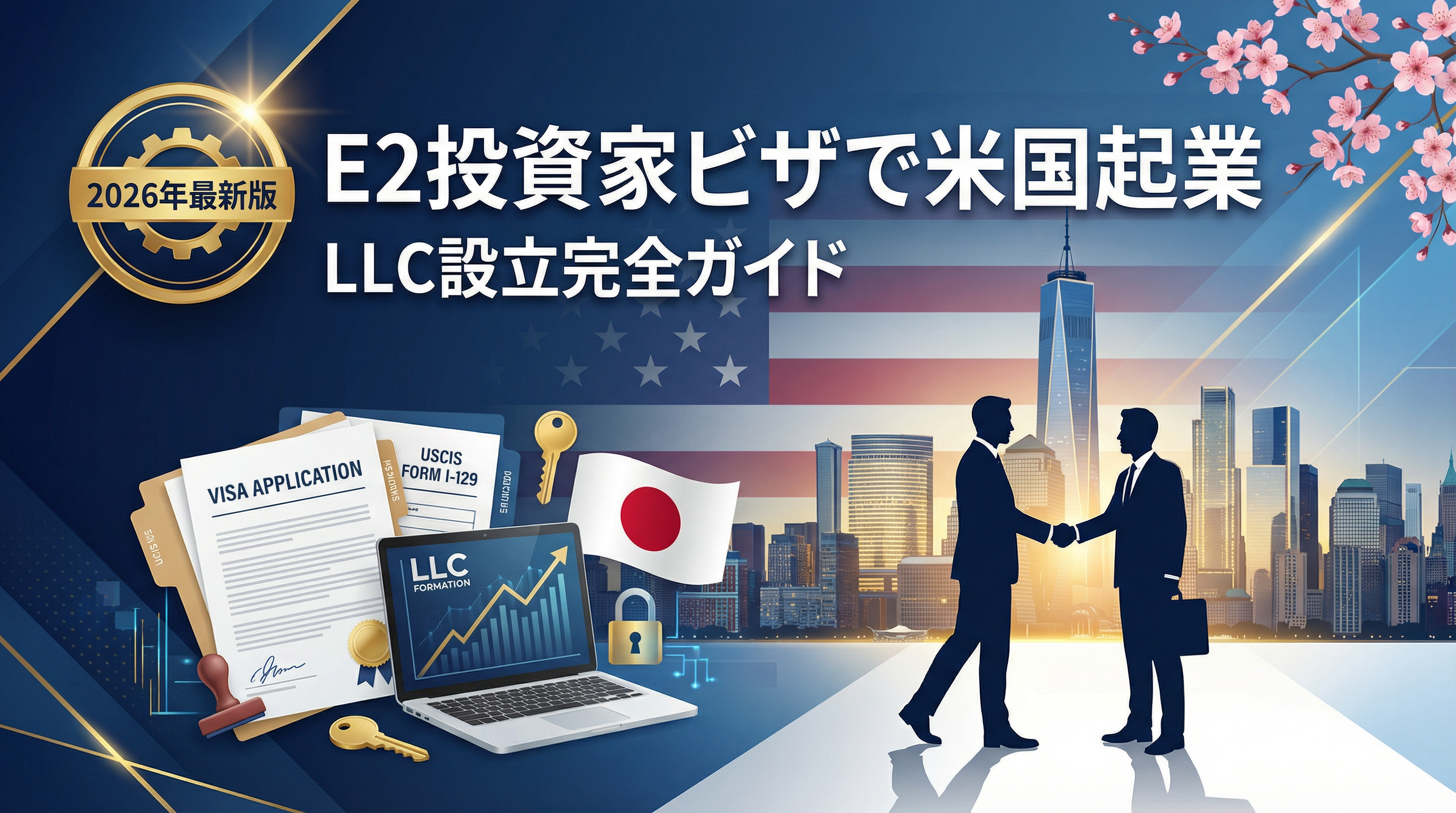 E2投資家ビザで米国起業:LLCの設立から申請まで完全ガイド【2026年最新版】