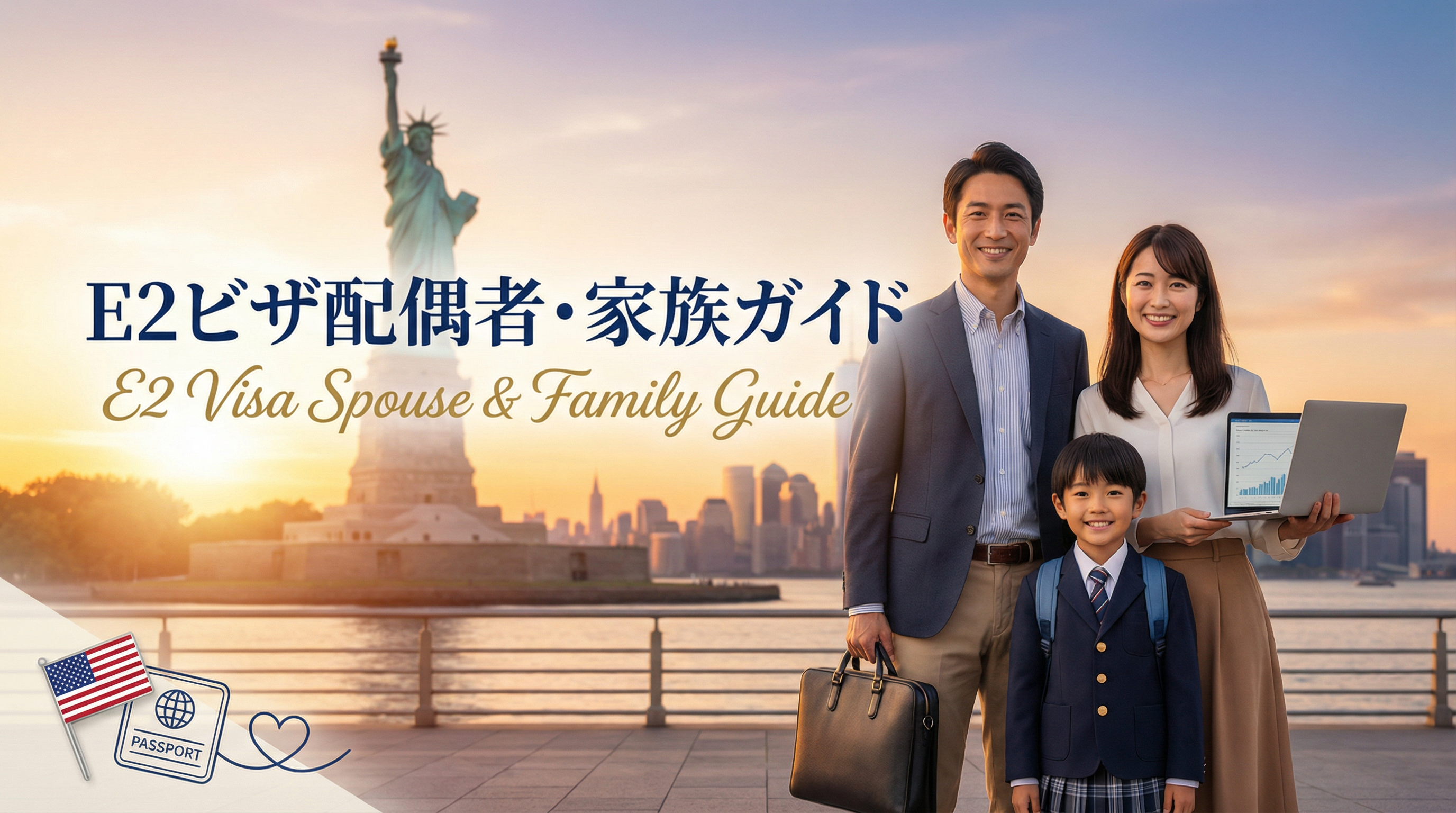 E2ビザ配偶者・家族のための完全ガイド:就労許可、子供の教育、申請プロセスを徹底解説