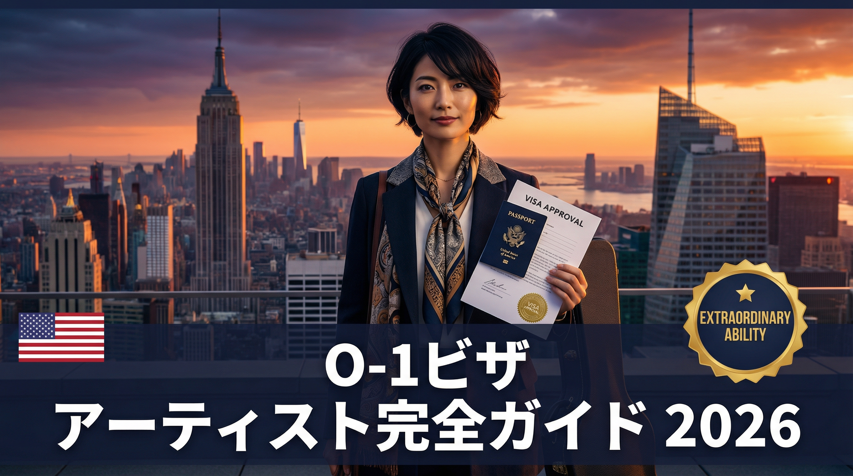 O-1ビザは本当に難しい?日本人アーティストのための完全取得戦略ガイド2026